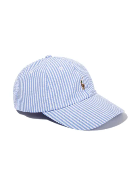 POLO RALPH LAUREN KIDS striped cotton cap