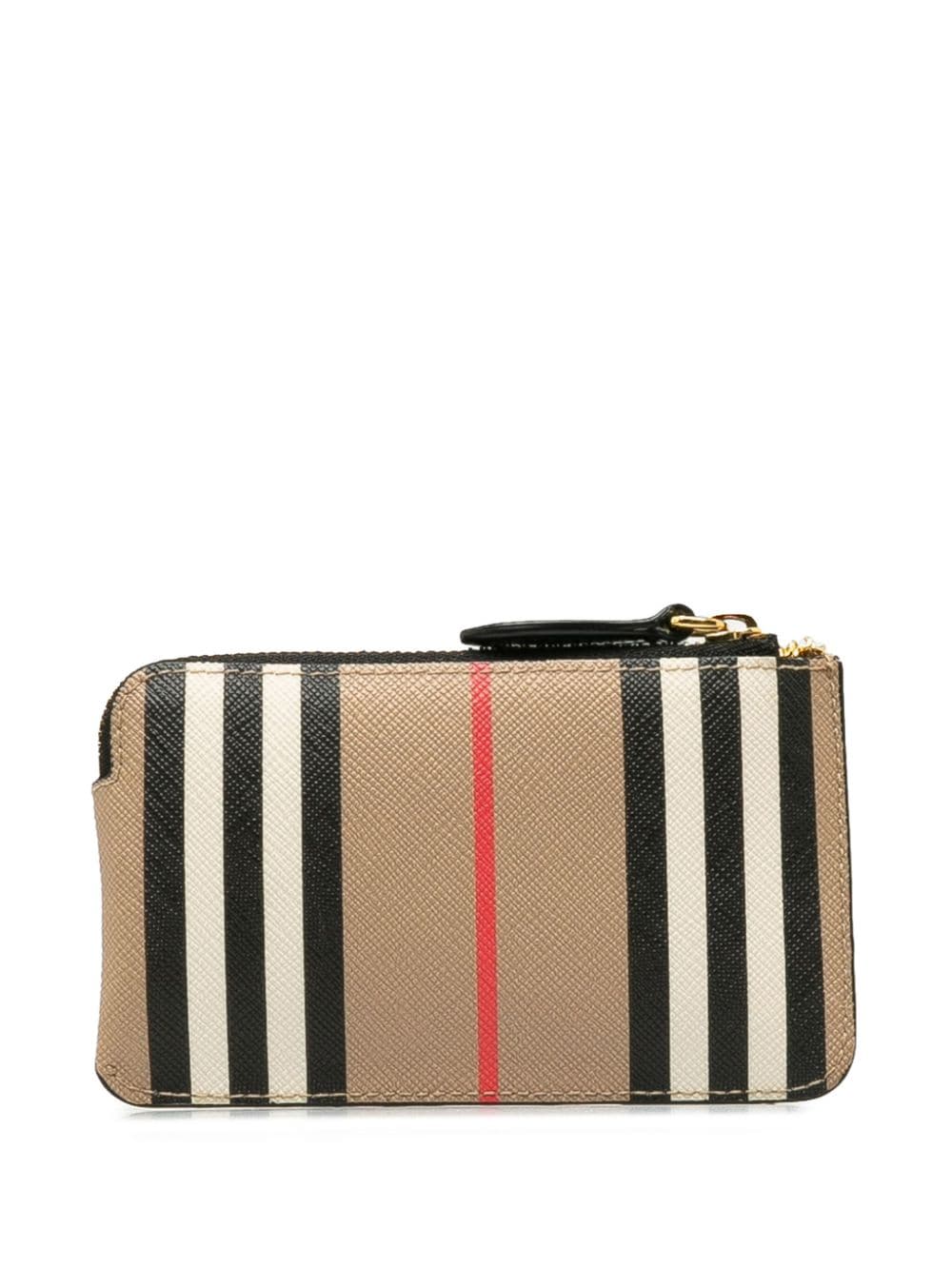 Pre-owned Burberry 2000-2017 House Stripe Coin Purse In Neutrals