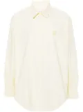 Maison Kitsuné Contour Fox Head-embroidery cotton shirt - Yellow