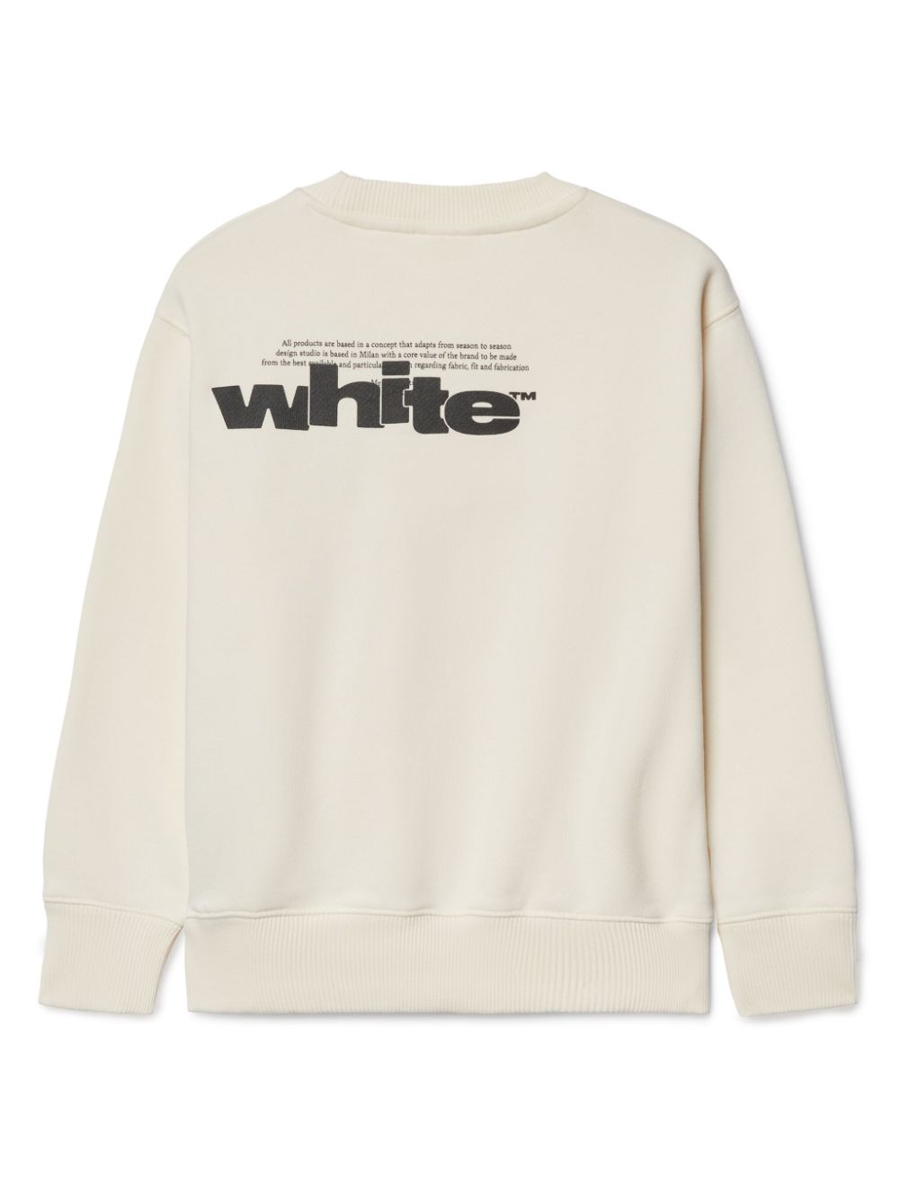 Shop Off-white Type Graphic Cotton Sweatshirt In Neutrals