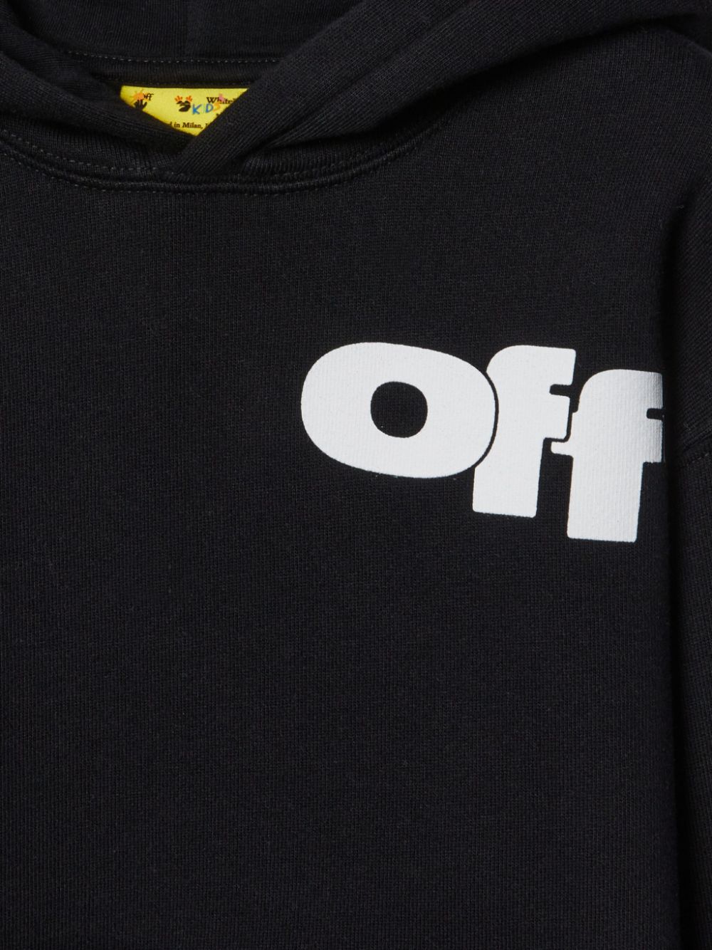 Shop Off-white Type Graphic Cotton Hoodie In Black