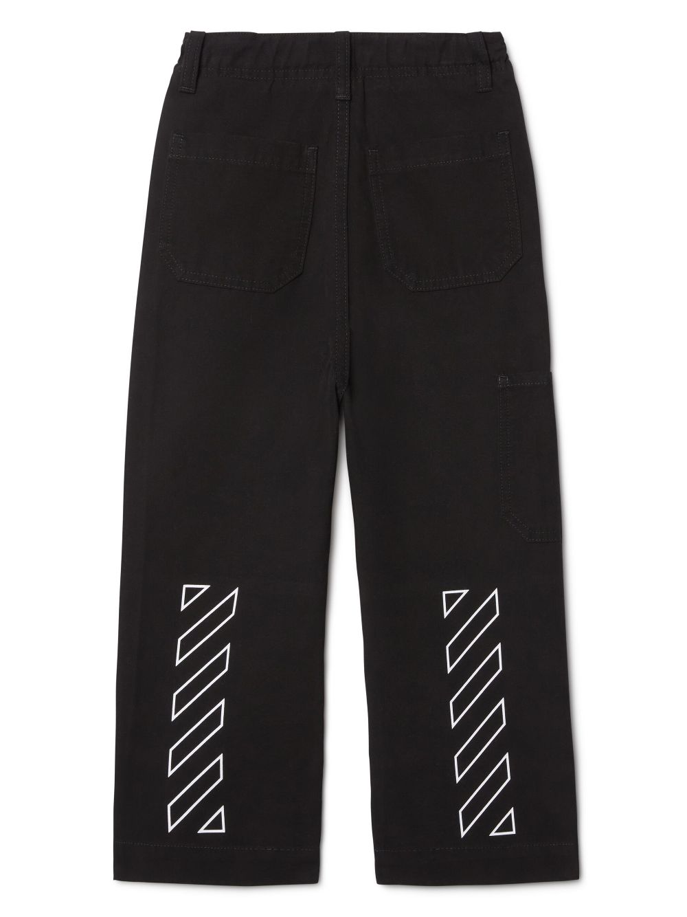 Shop Off-white Off Stamp Cotton Trousers In Black