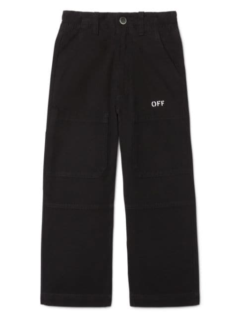 Off-White Kids Off Stamp cotton trousers