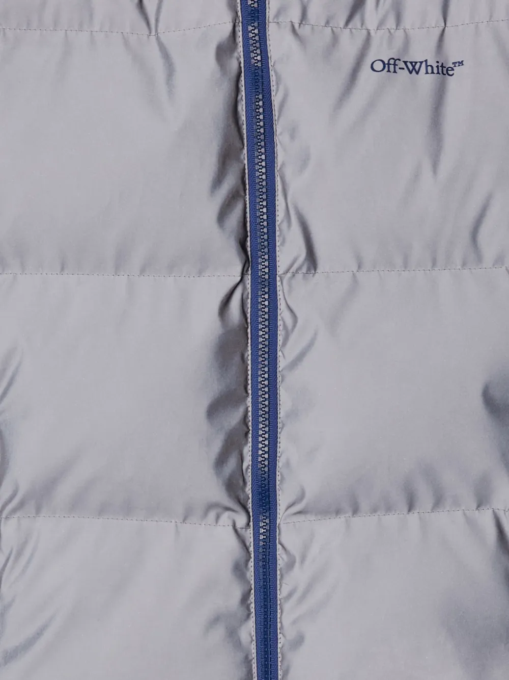 Off-White Kids Bookish gewatteerd donsjack Blauw