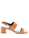 Tory Burch Double T 50mm leather sandals - Brown