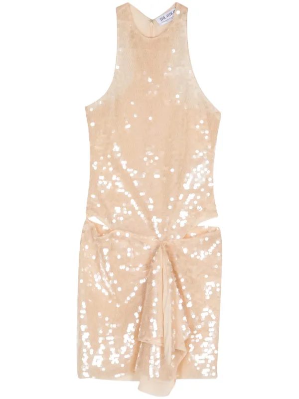 パーティードレス Sequin-embellished Mini Dress Sparkly Strapless Bodycon Embellished Layered Sequin Party