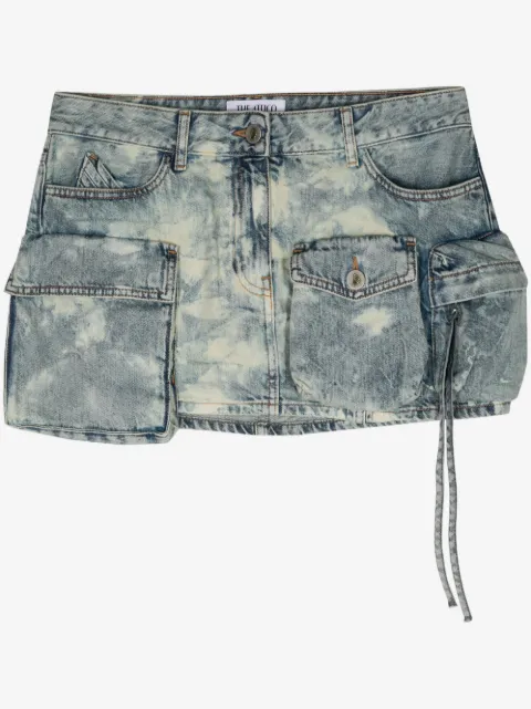 The Attico Fay bleach-wash mini skirt
