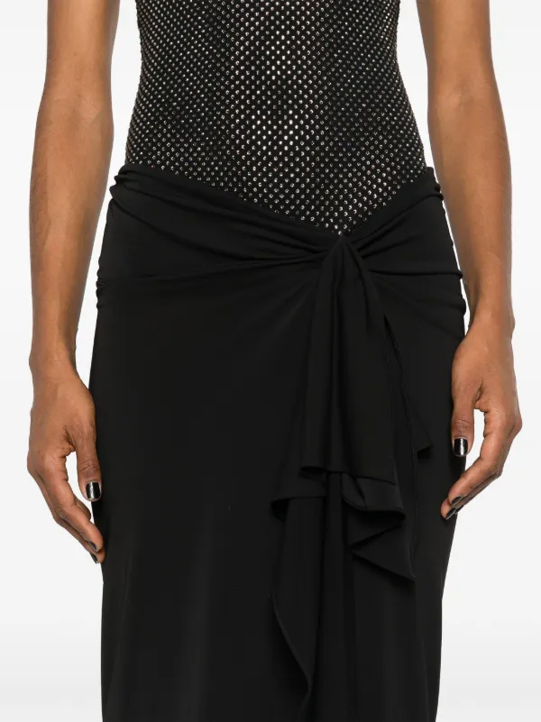 スカート THE ATTICO Rhinestone dress Gray The Attico sequin-embellished Dress | Grey | FARFETCH