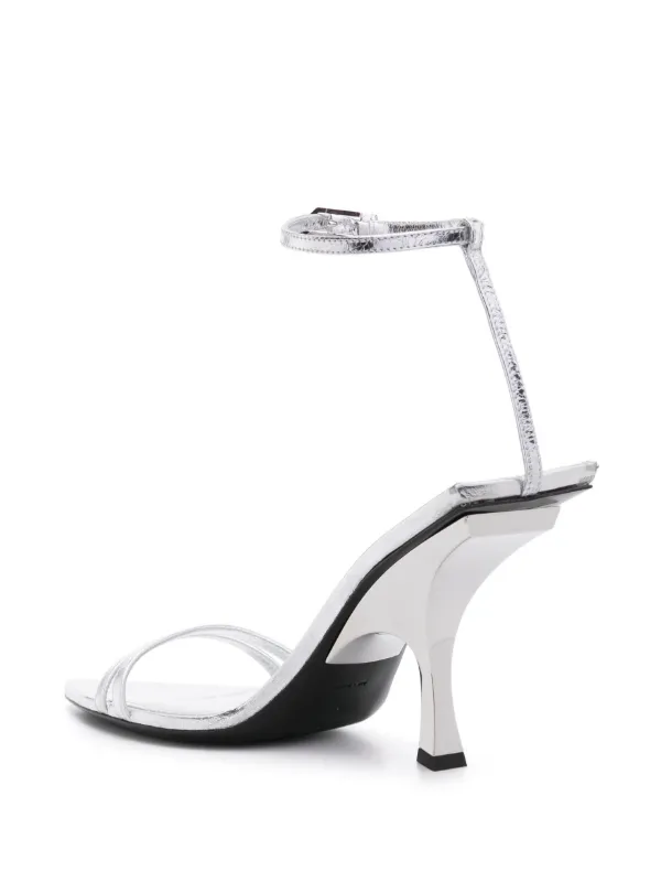 The Attico Ester 95mm レザーサンダル | シルバートーン