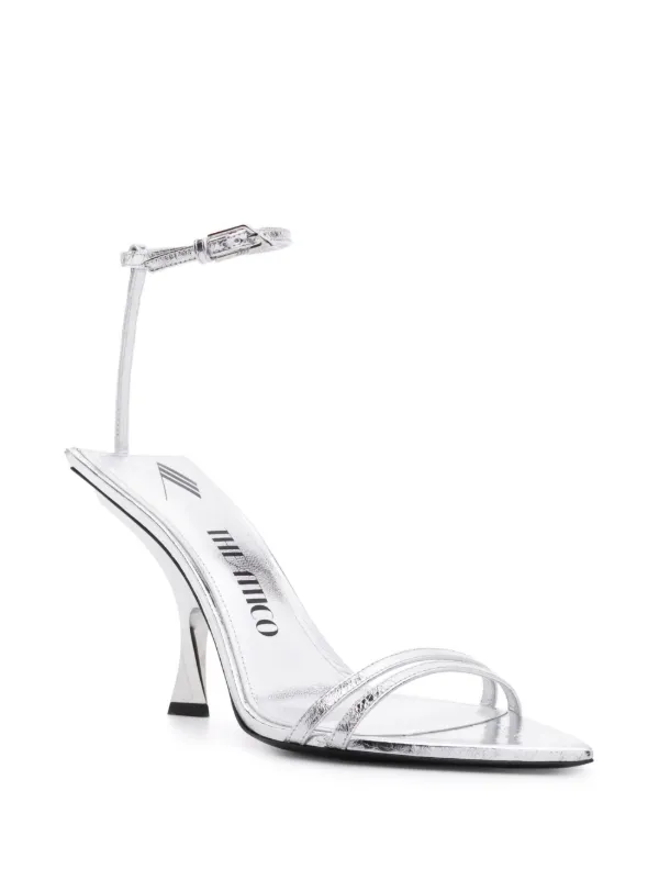 The Attico Ester 95mm レザーサンダル | シルバートーン