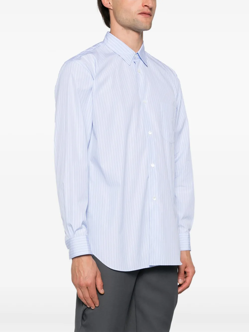 Comme Des Garçons Shirt x Fred Perry Live Free overhemd Blauw