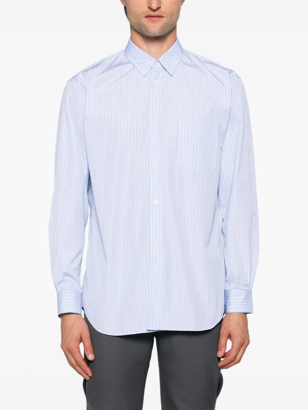 Comme Des Garçons Shirt x Fred Perry Live Free overhemd Blauw