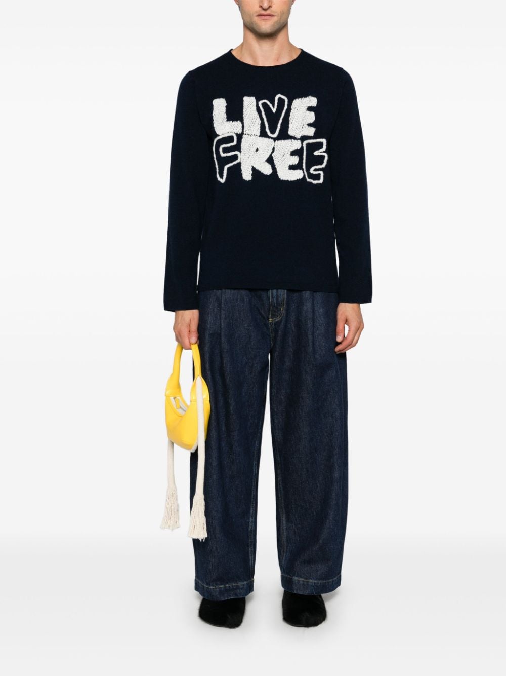 Comme Des Garçons Shirt x Fred Perry Live Free trui - Blauw