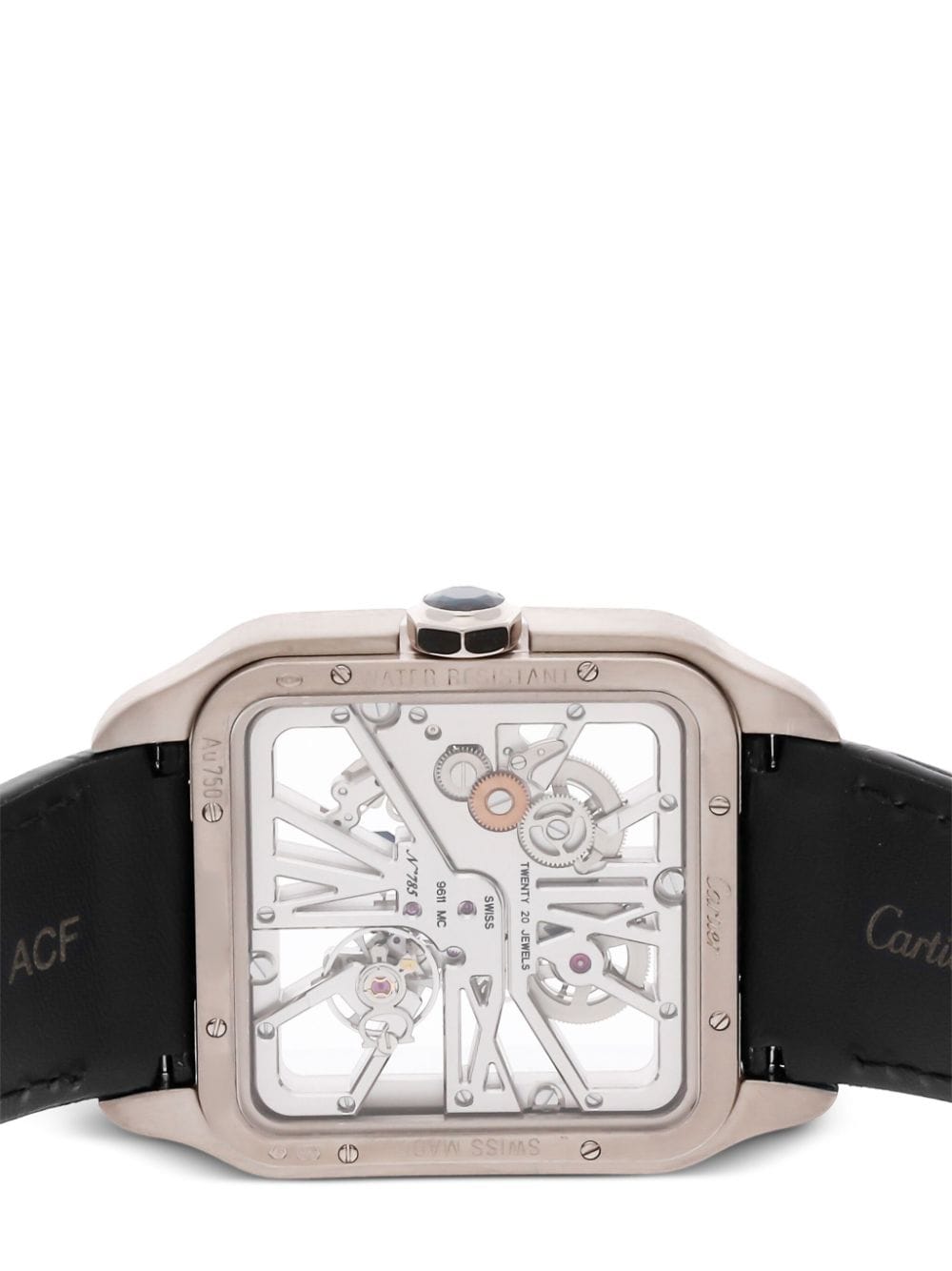 Pre-owned Cartier  Santos-dumont 47mm In Silver