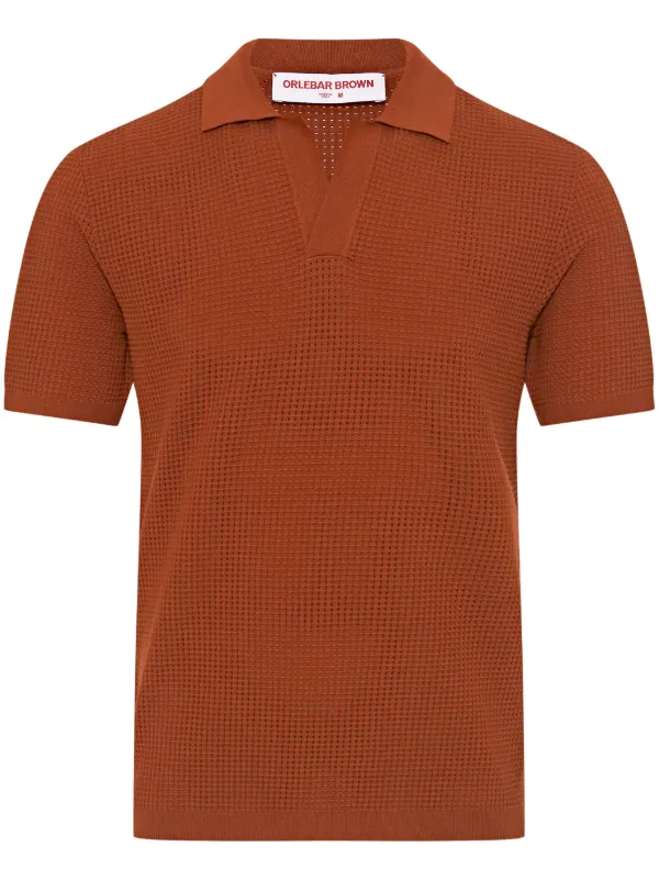 Orlebar Brown Roddy Polo Shirt in Brown