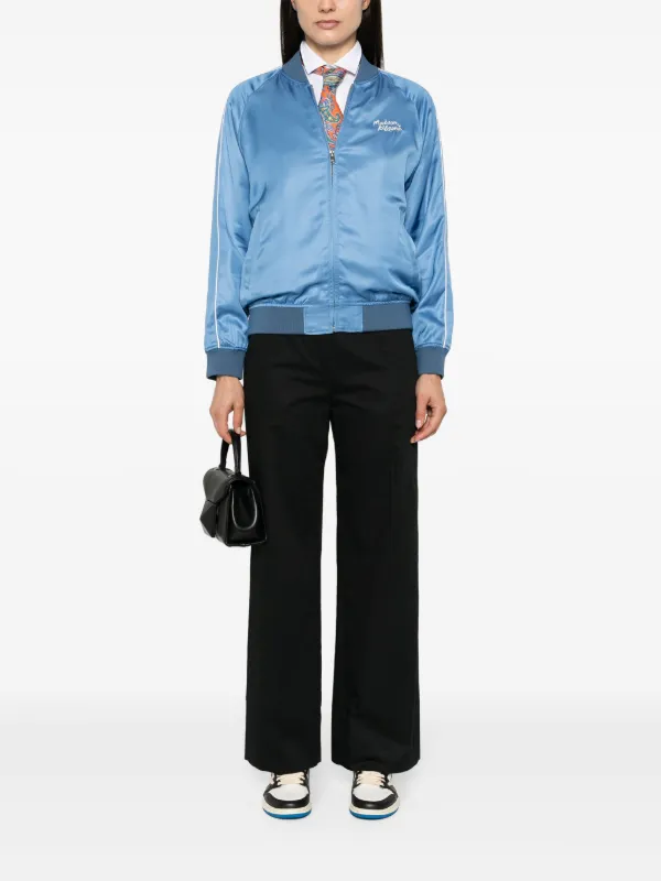 Maison Kitsuné Teddy Bomber Jacket | Blue | FARFETCH