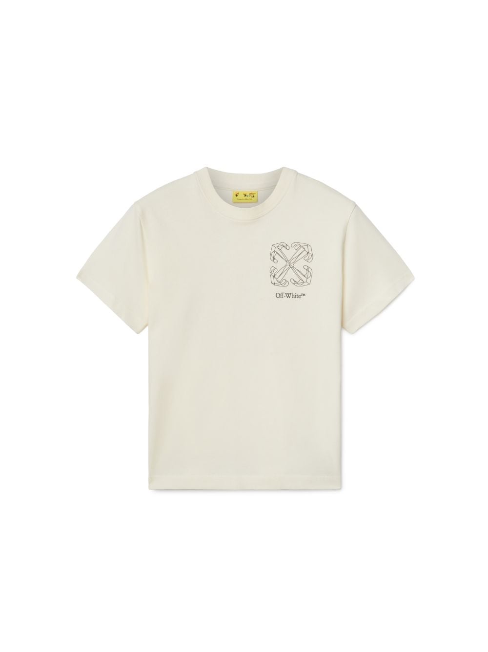 Off-white Kids' Beige 3d Arrow S/s T-shirt In White