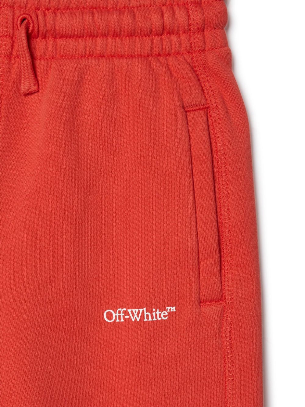 Shop Off-white Bookish Diag Cotton Track Pants In Red