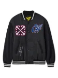 Off-White Kids OW Patch varsity jacket - Black