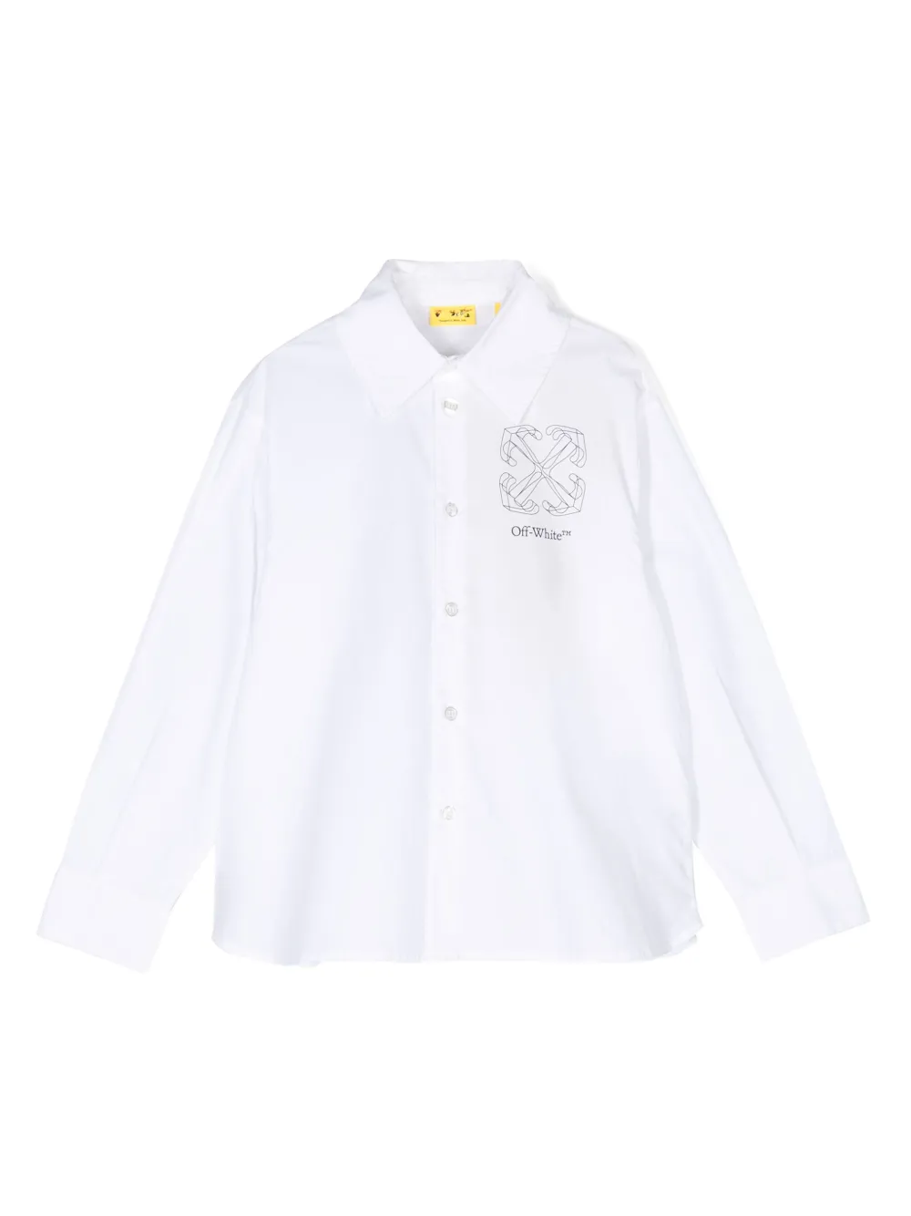 Off-White Kids ロゴ シャツ - ホワイト Off-White Kids ロゴ シャツ - ホワイト