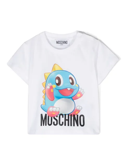 Moschino Kids Puzzle Bobble-print cotton T-shirt