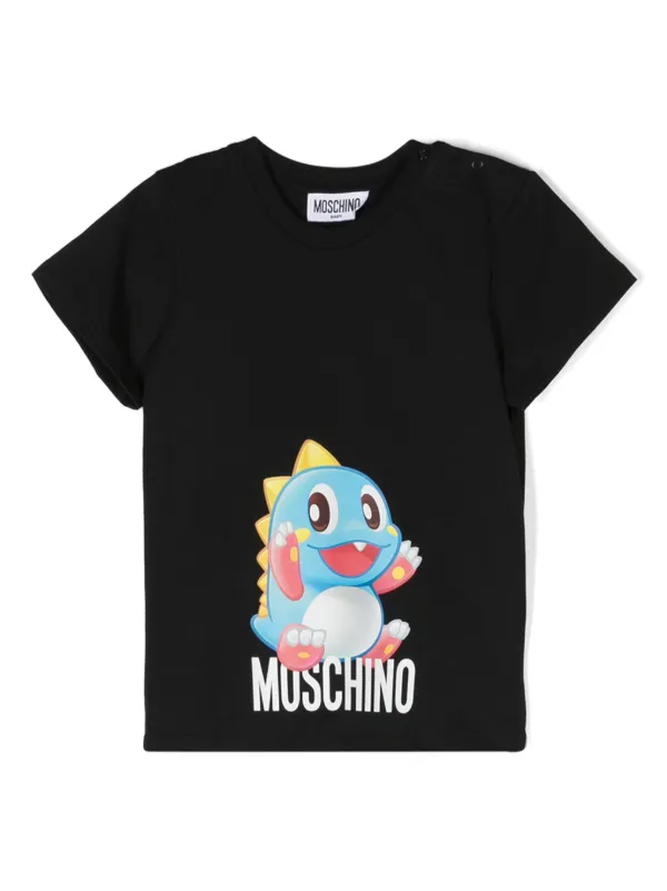 【関税込み】Moschino ブラック Puzzle Bobble Tシャツ Moschino Kids Puzzle Bobble Tシャツ | ブラック | FARFETCH JP