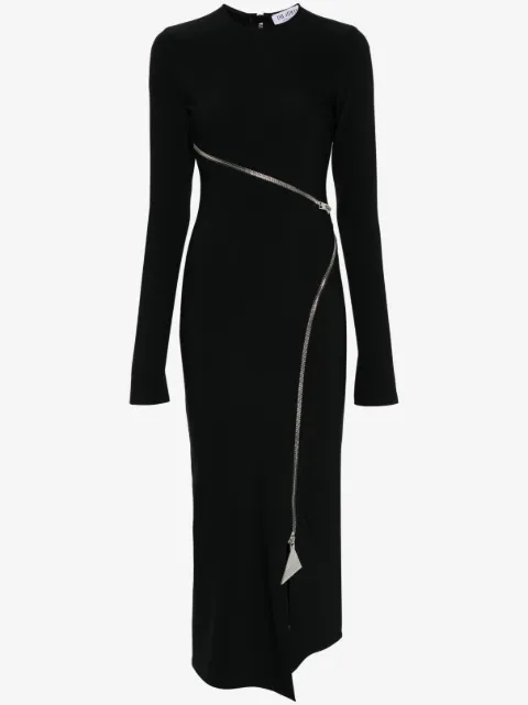The Attico vestido midi con detalle de cierre