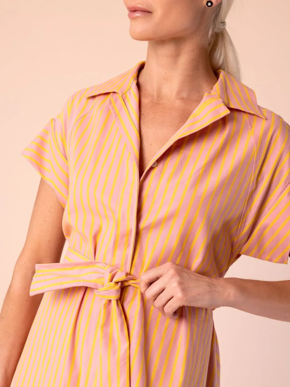 ASPESI Blousejurk met krijtstreep Oranje