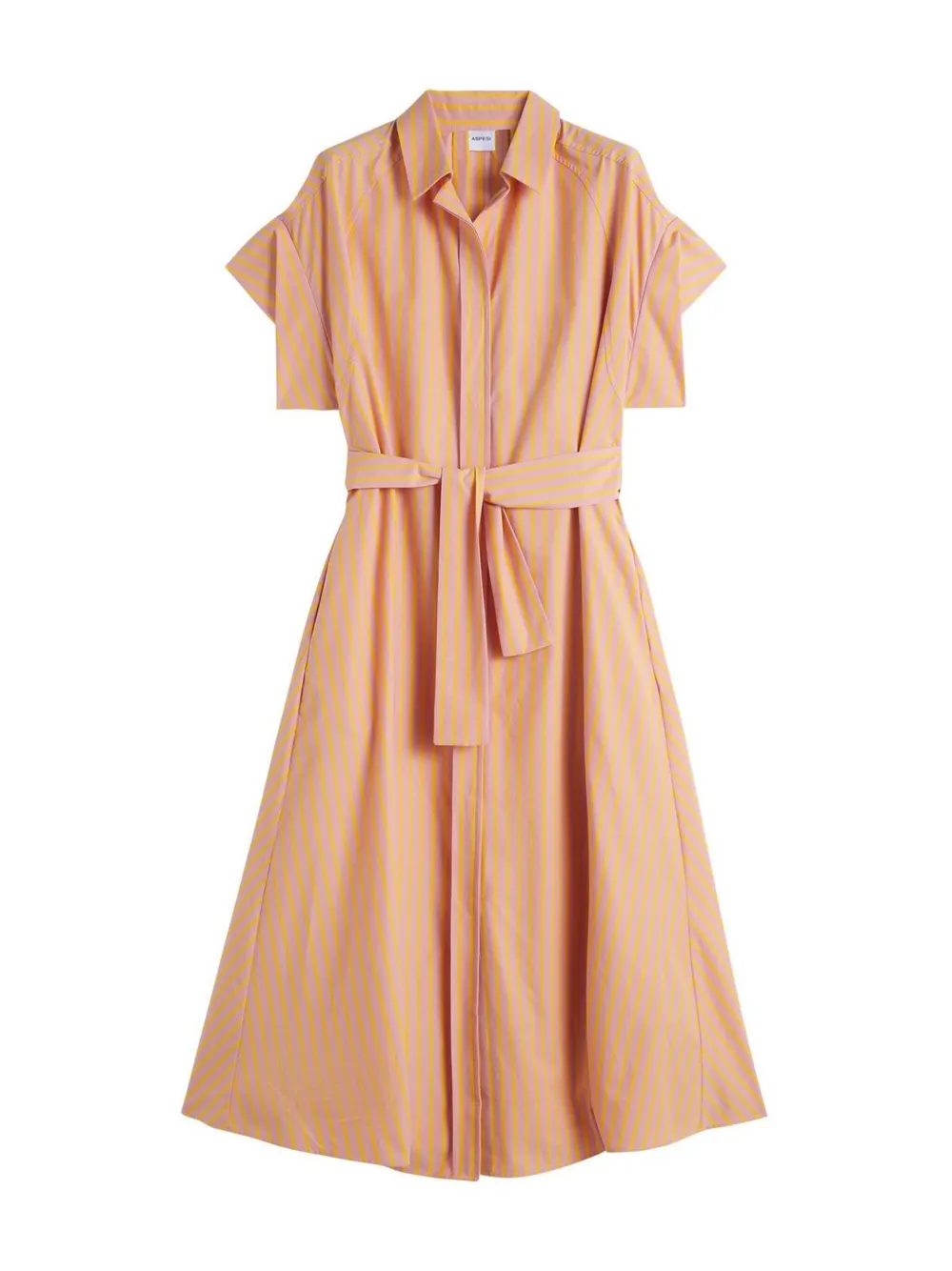 ASPESI robe-chemise à fines rayures | orange | Image 1