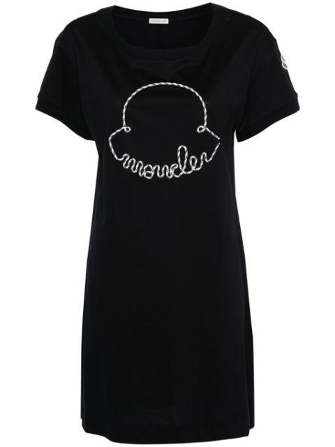 Moncler corded-logo cotton mini dress