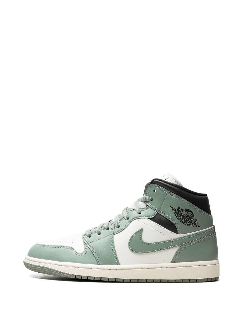 Shop Jordan Air  1 Mid "jade Smoke" Sneakers In Green