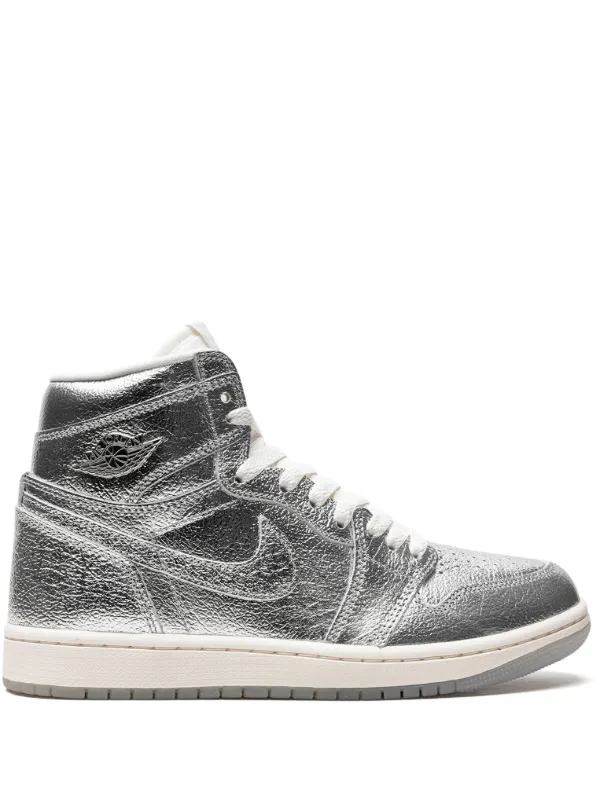 Jordan Air Jordan 1 High OG Metallic Silver Sneakers Farfetch