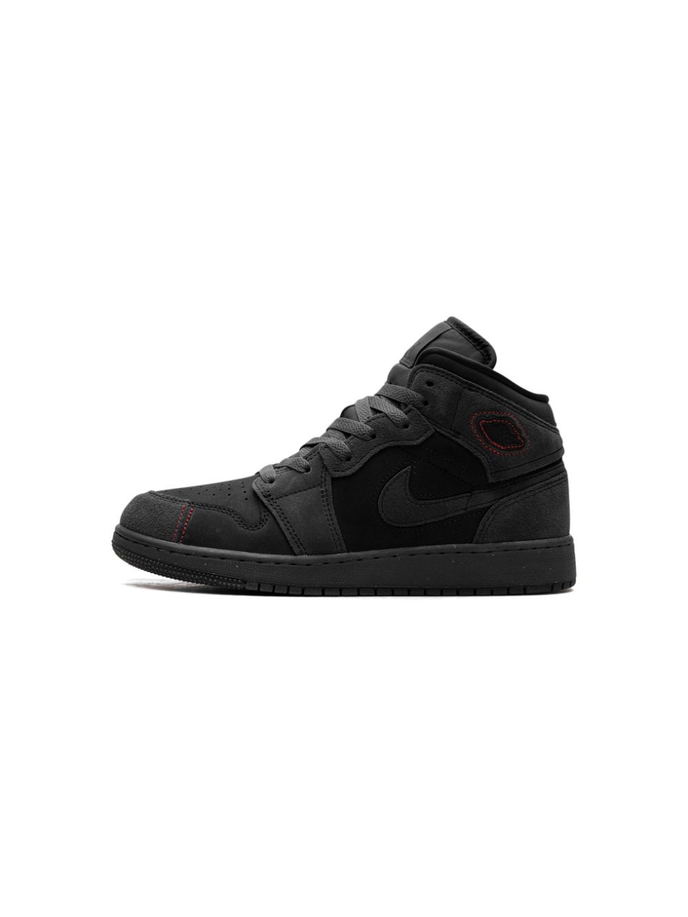 Jordan Kids Air Jordan 1 Mid "Black Suède" sneakers Zwart