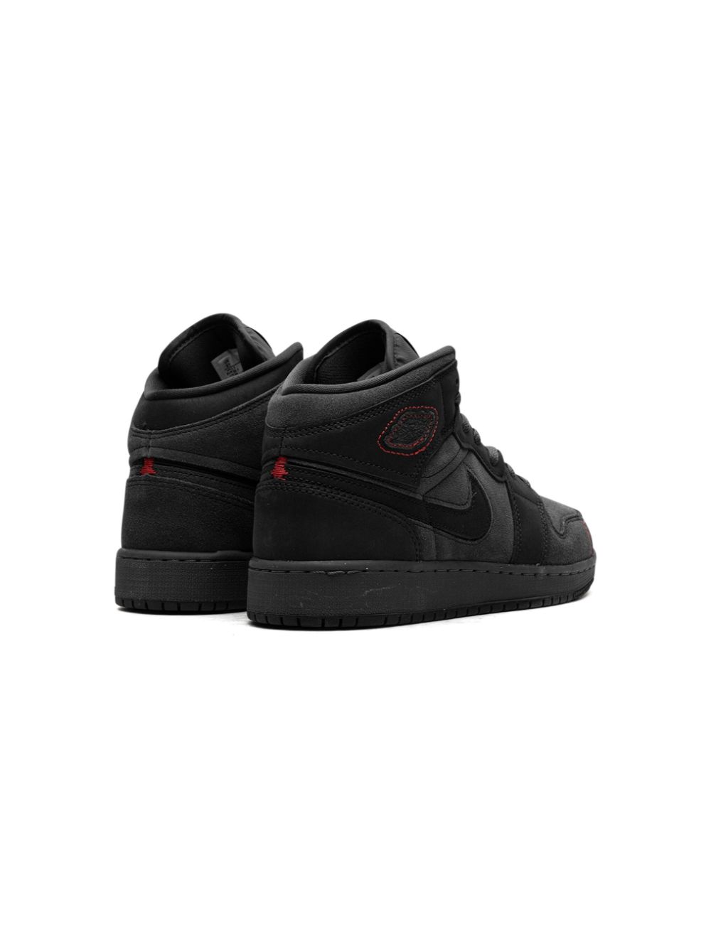 Jordan Kids Air Jordan 1 Mid "Black Suède" sneakers Zwart