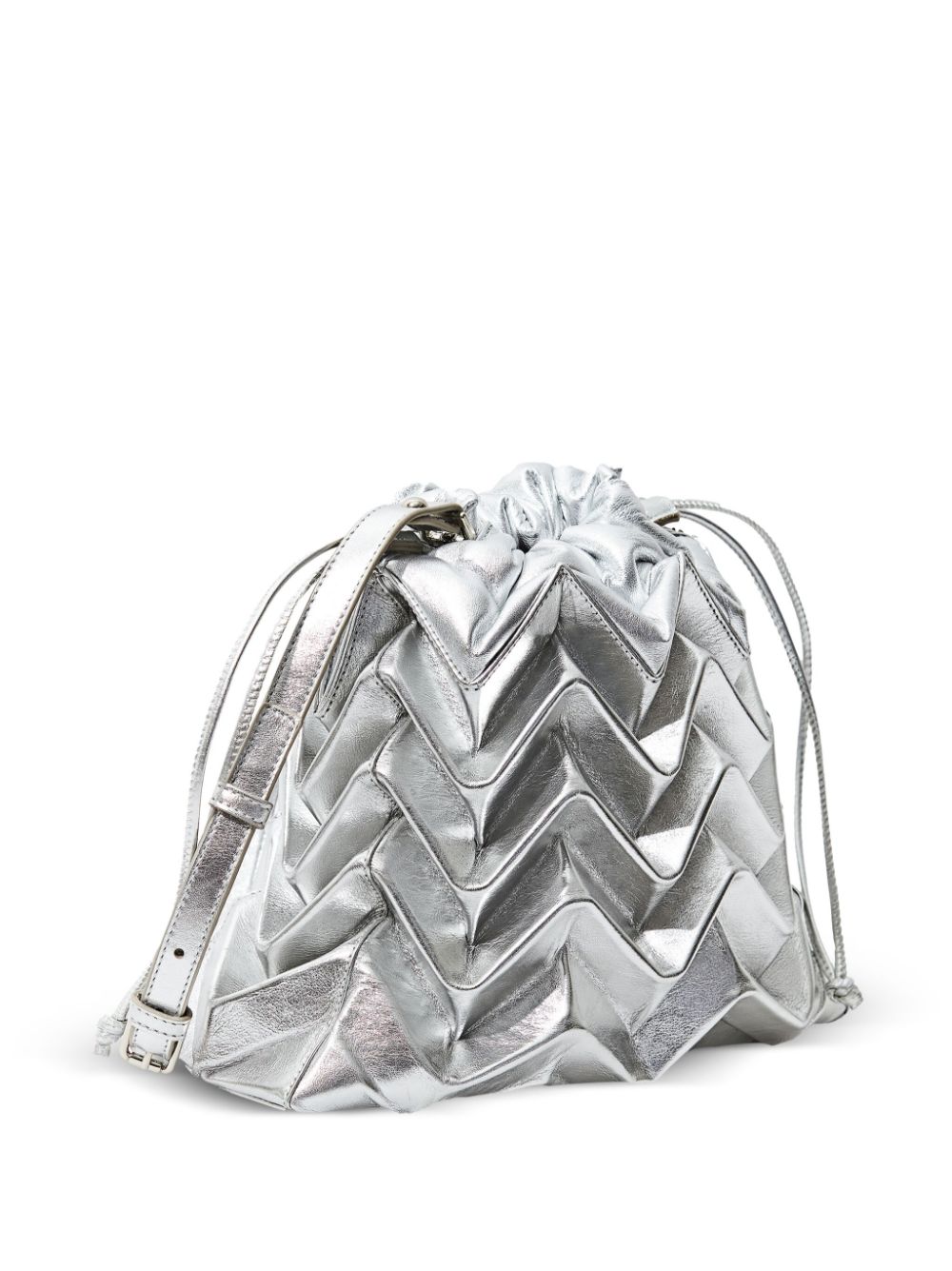 Shop Ryzí Medium Atomic Bucket Bag In Silver