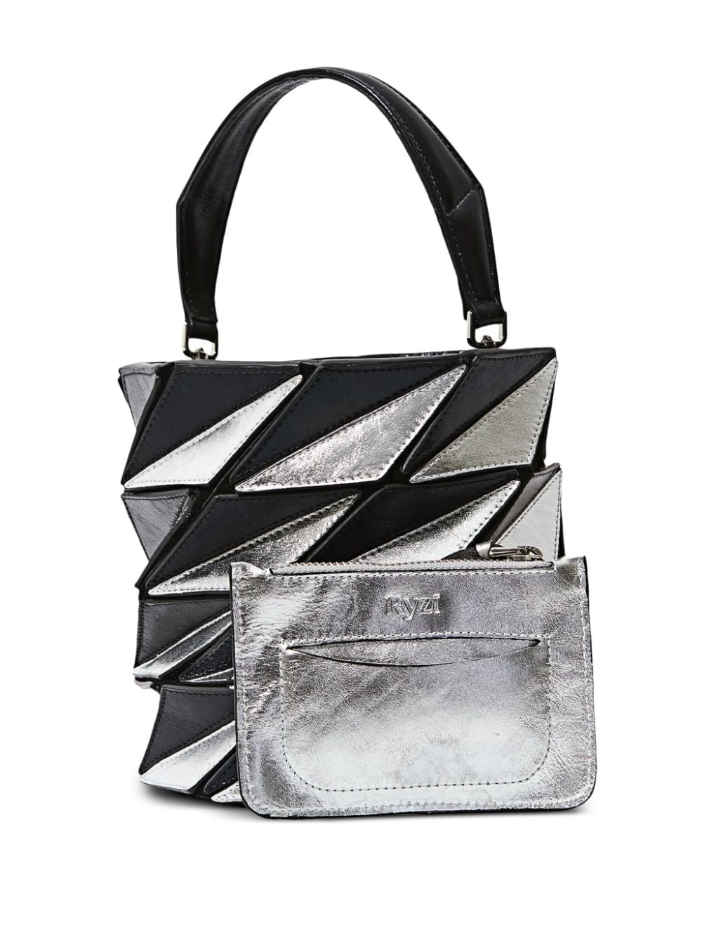 Shop Ryzí Small Andromeda Two-way Bucket Bag In Silver