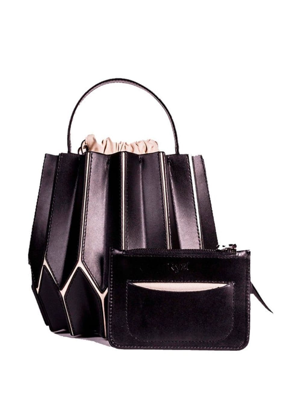 Shop Ryzí Gamora Medium Leather Bucket Bag In Black