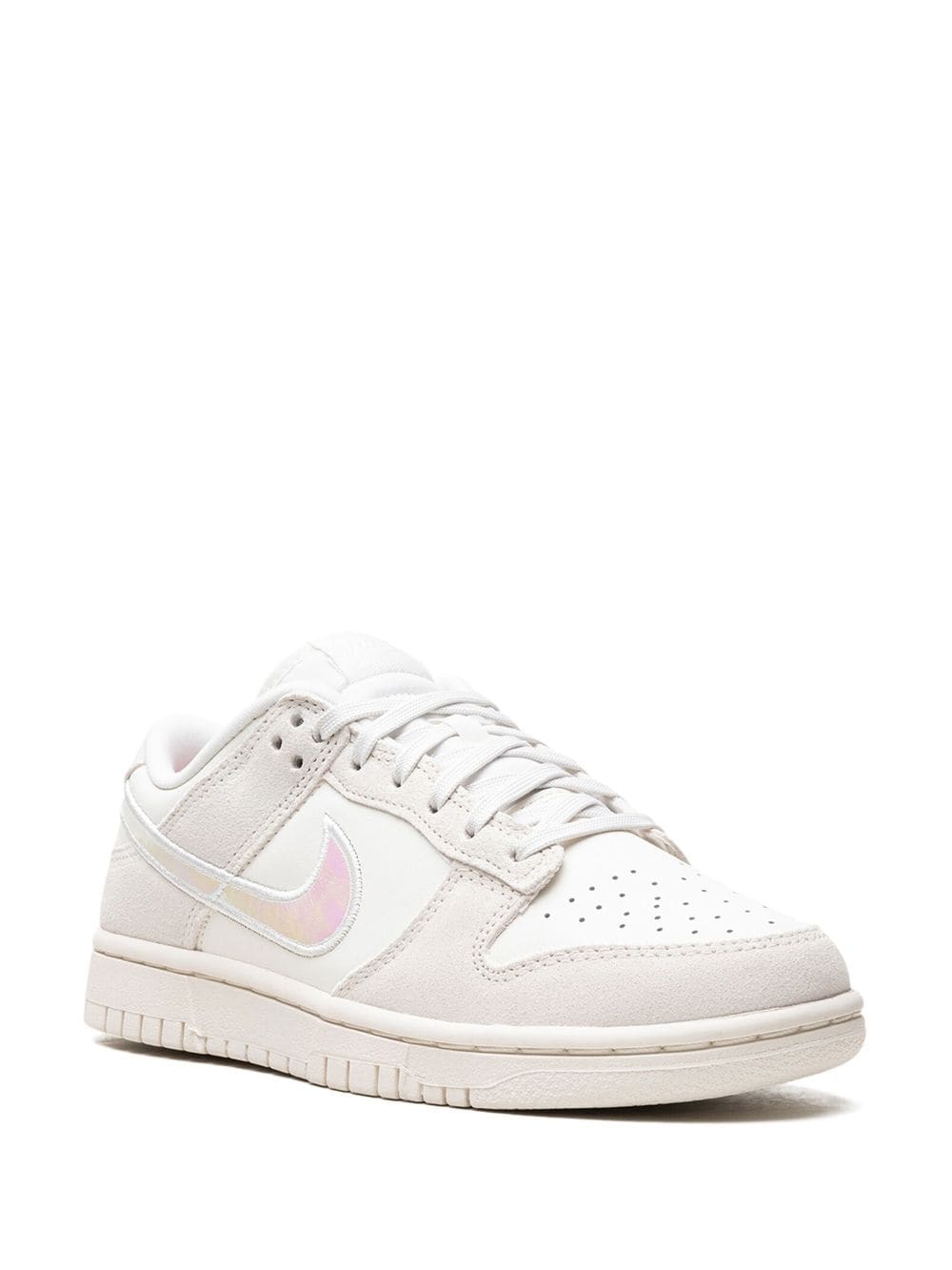 Shop Nike Dunk Low "ridescent Swoosh" Sneakers In White