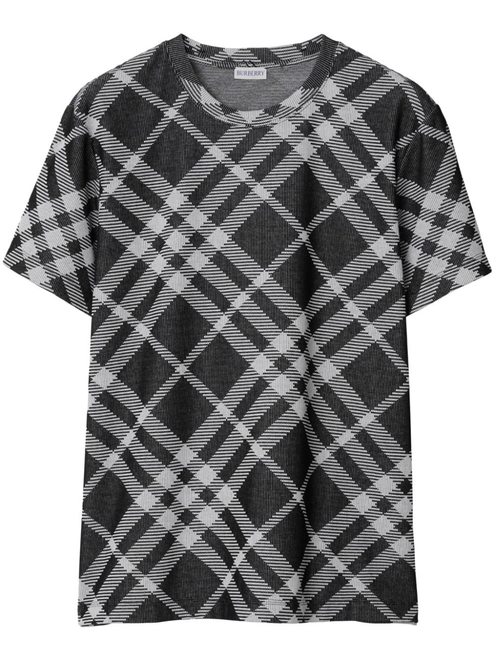 Burberry Nova Check Short-sleeve T-shirt In Black