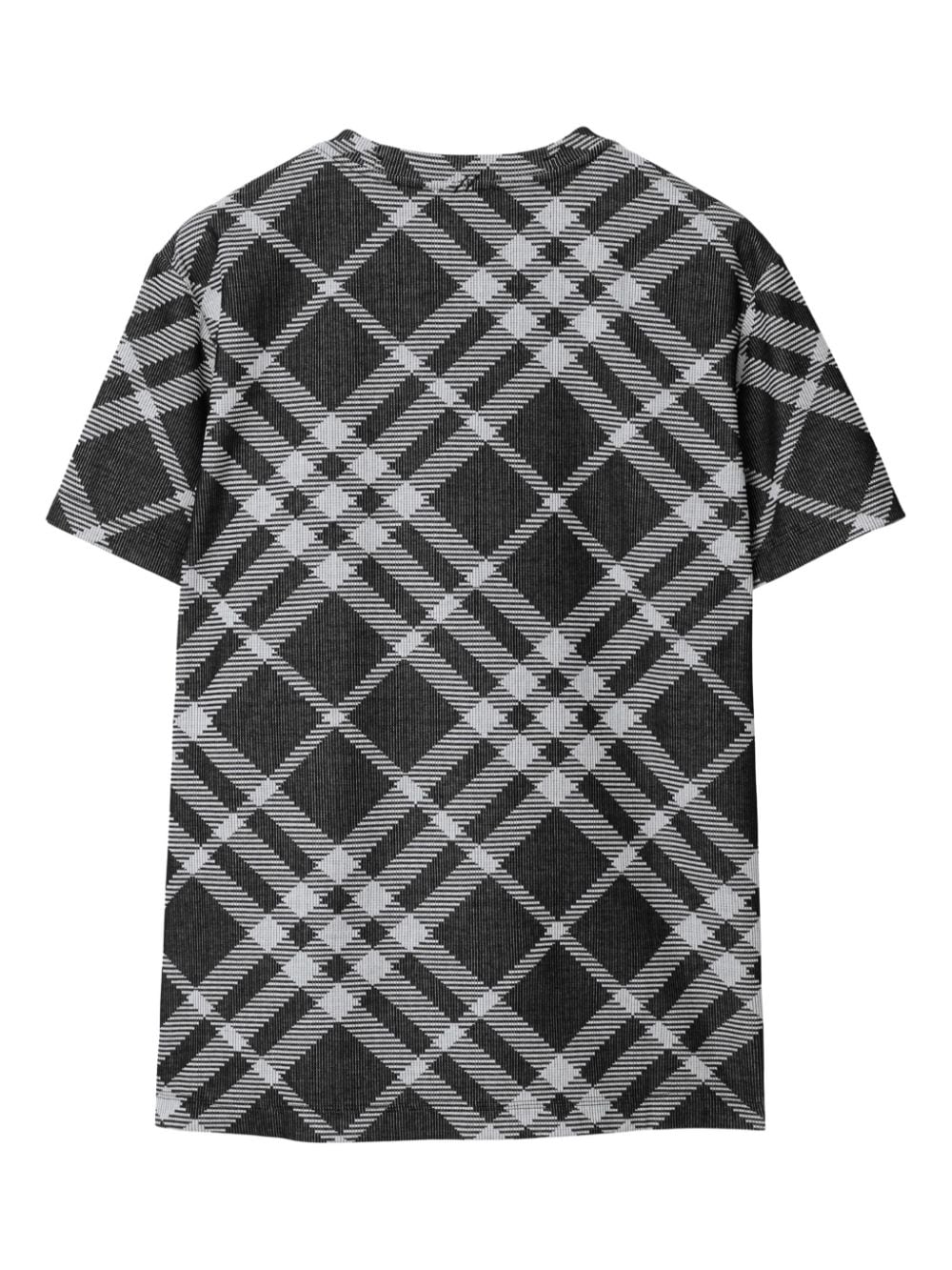 Shop Burberry Nova Check Short-sleeve T-shirt In Black