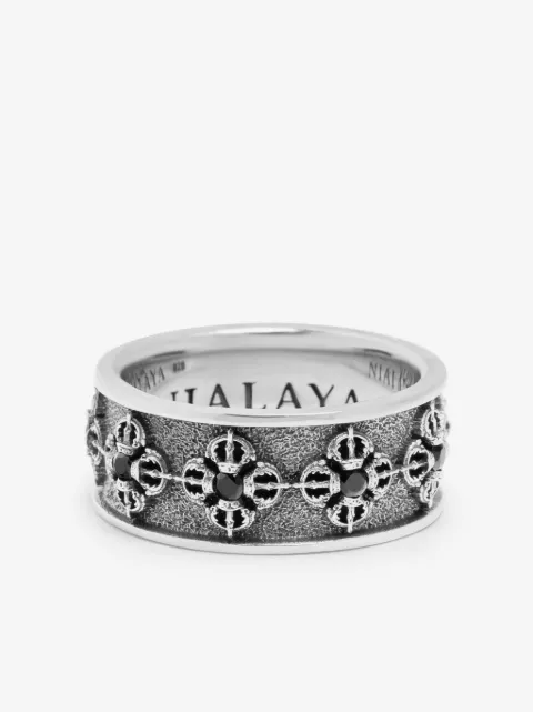 Nialaya Jewelry Dorje embossed-detail ring 