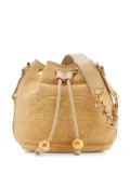 CHANEL Pre-Owned 1992 drawstring raffia shoulder bag - Neutrals