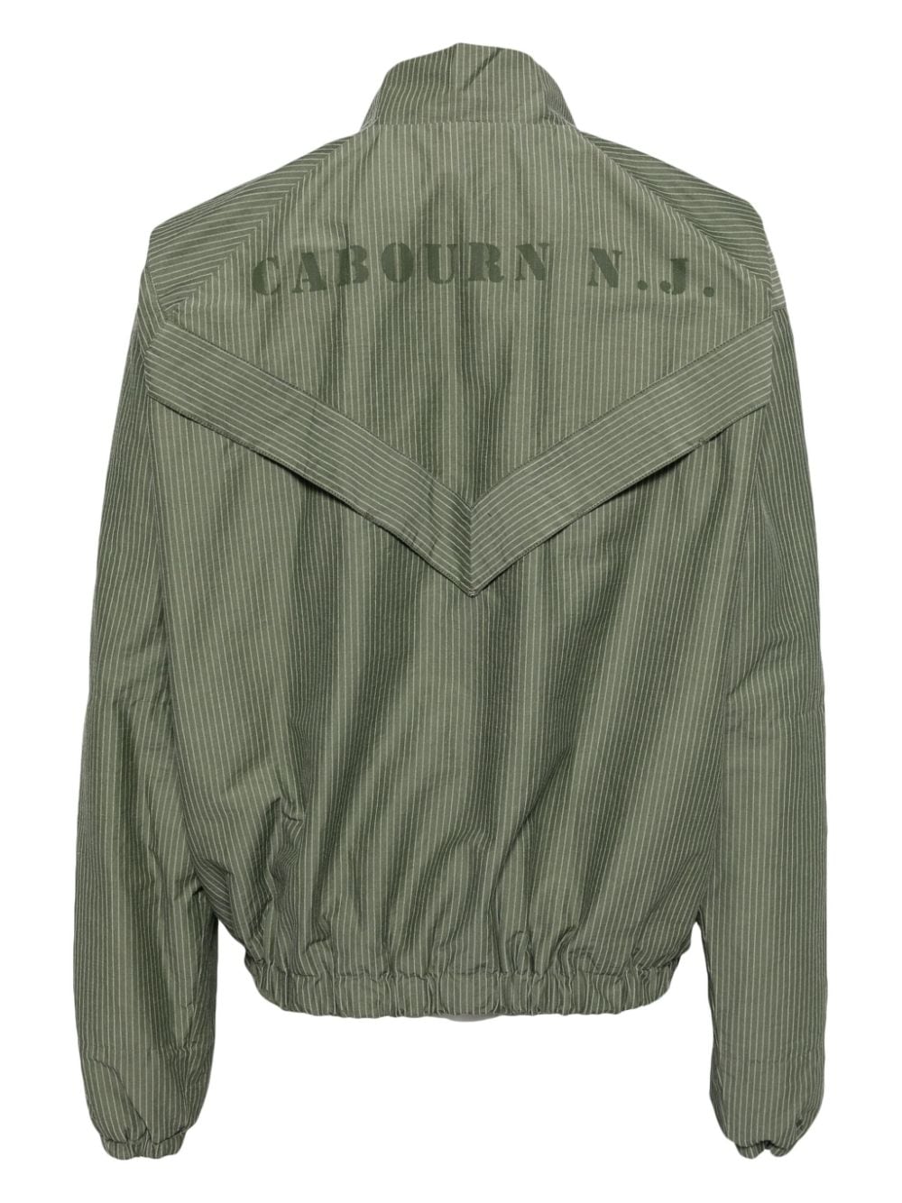 Shop Sunspel Pinstripe Cotton-blend Jacket In Grün
