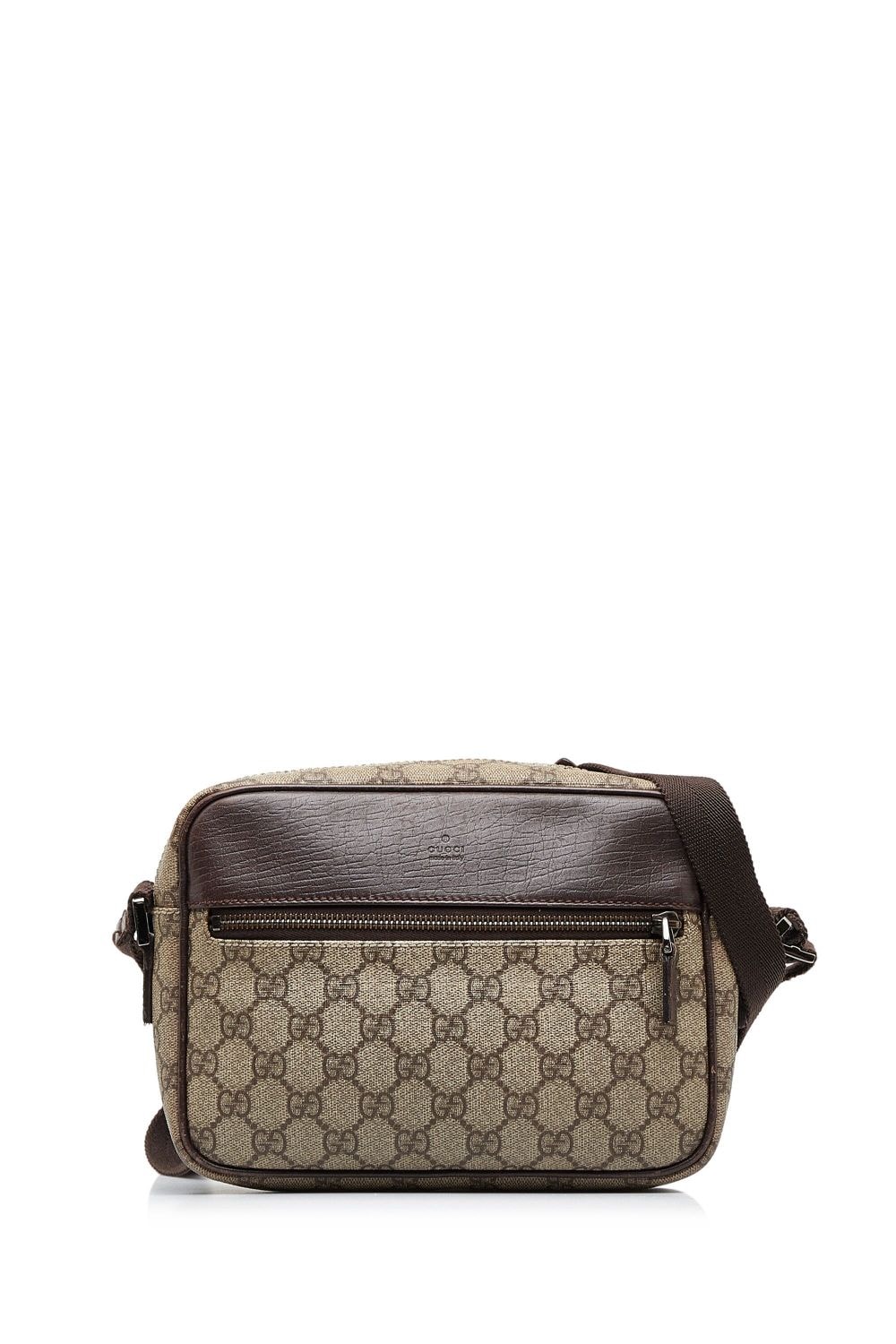 Pre-owned Gucci 2000-2015   Gg Supreme Crossbody Bag In Brown