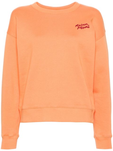 Maison Kitsune logo-embroidered cotton sweatshirt Women