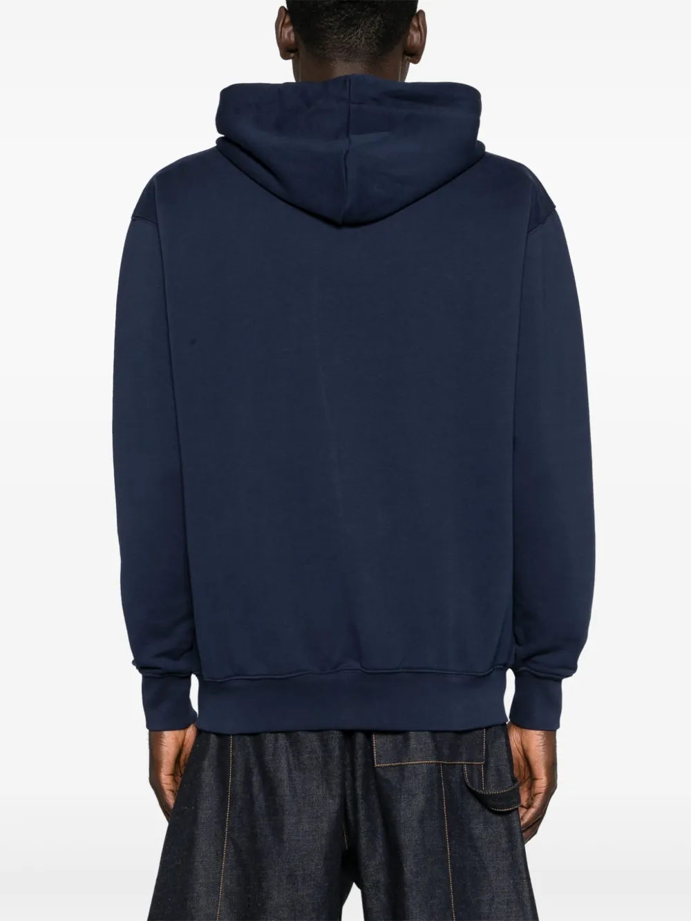 Family First Katoenen hoodie met geborduurd logo Blauw
