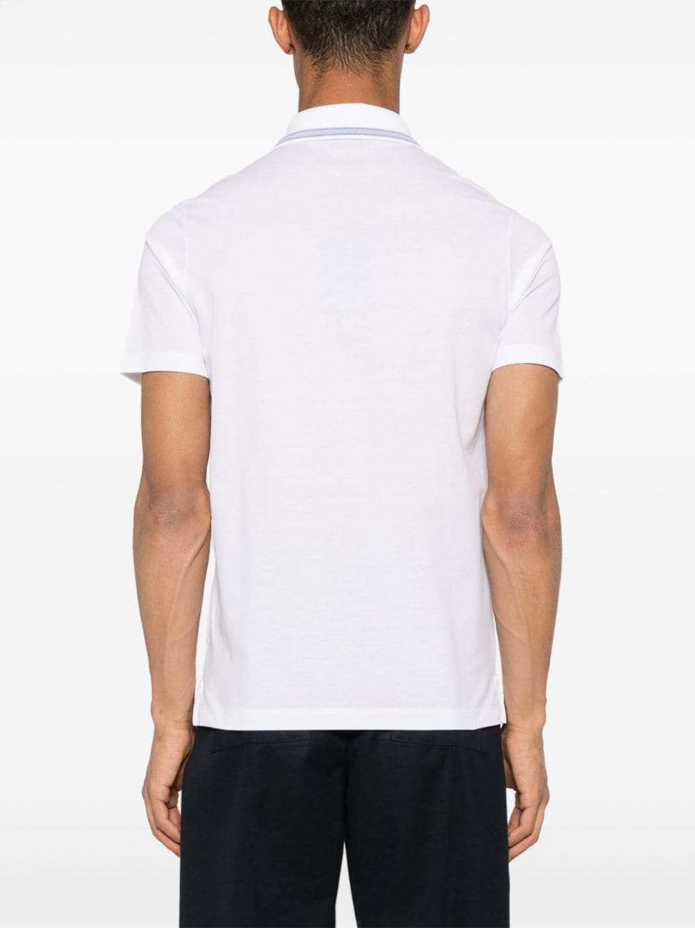 Shop Paul & Shark Logo-patch Piqué Polo Shirt In White