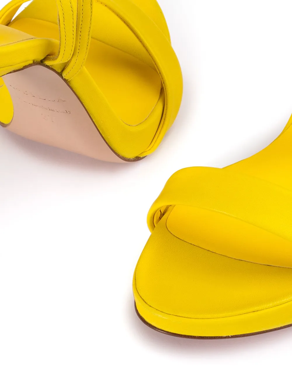 Le Silla 120mm Gwen patent-leather stiletto sandals Yellow