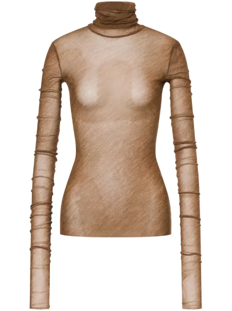 Philosophy Di Lorenzo Serafini high-neck semi-sheer T-shirt 