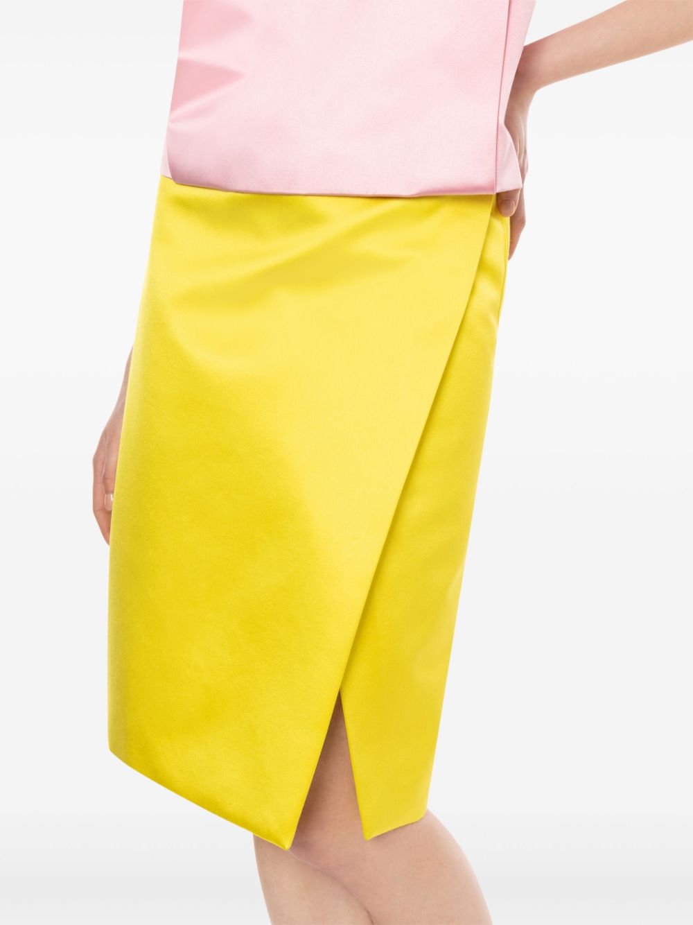 Shop Philosophy Di Lorenzo Serafini Side Slit Skirt In Yellow